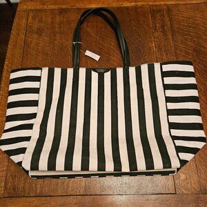 Large Victoria's Secret Tote Bag. Striped. 22"x 12.5"